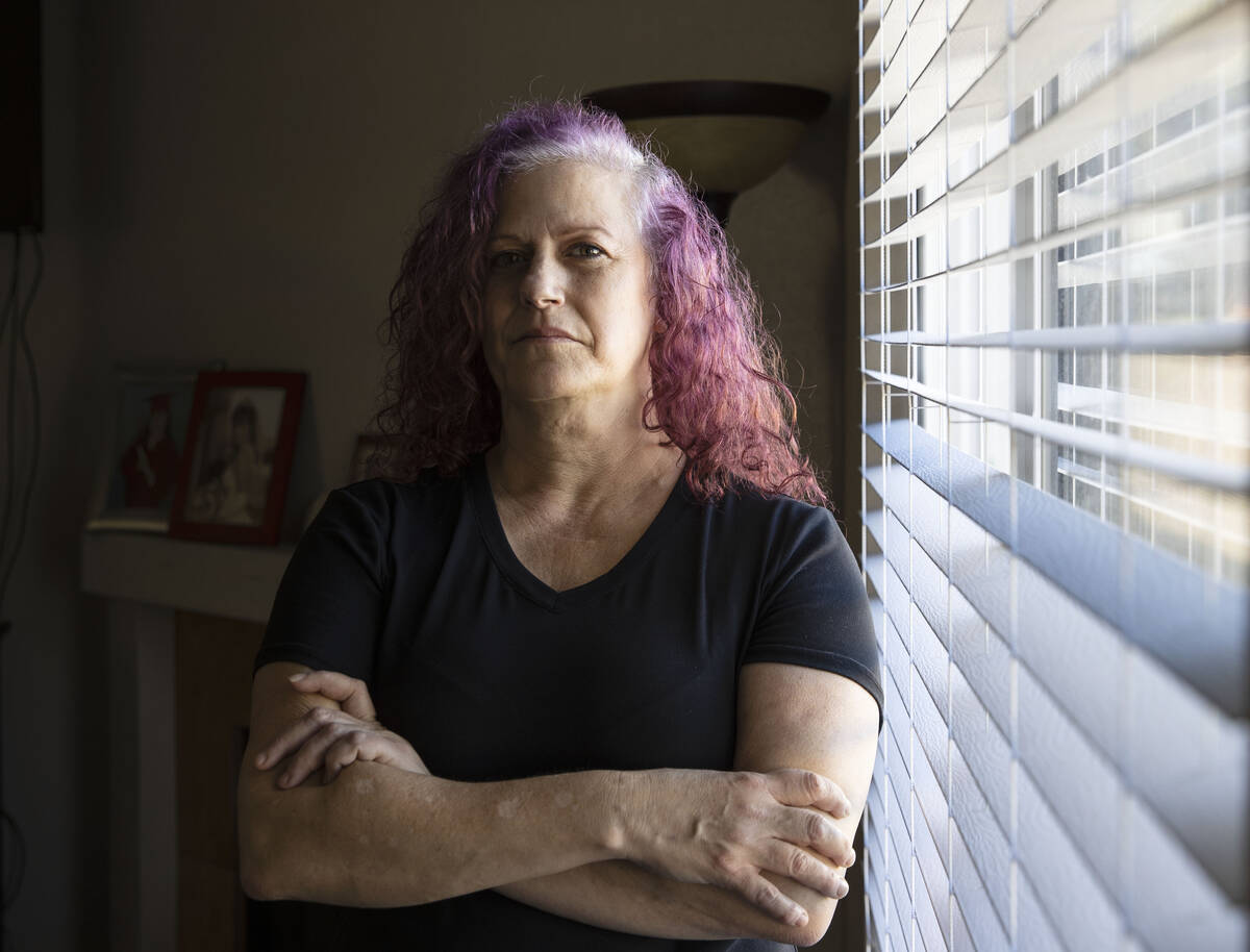 Bonnie Combs poses for a photo at her Henderson home, on Wednesday, Oct. 27, 2021. Combs applie ...