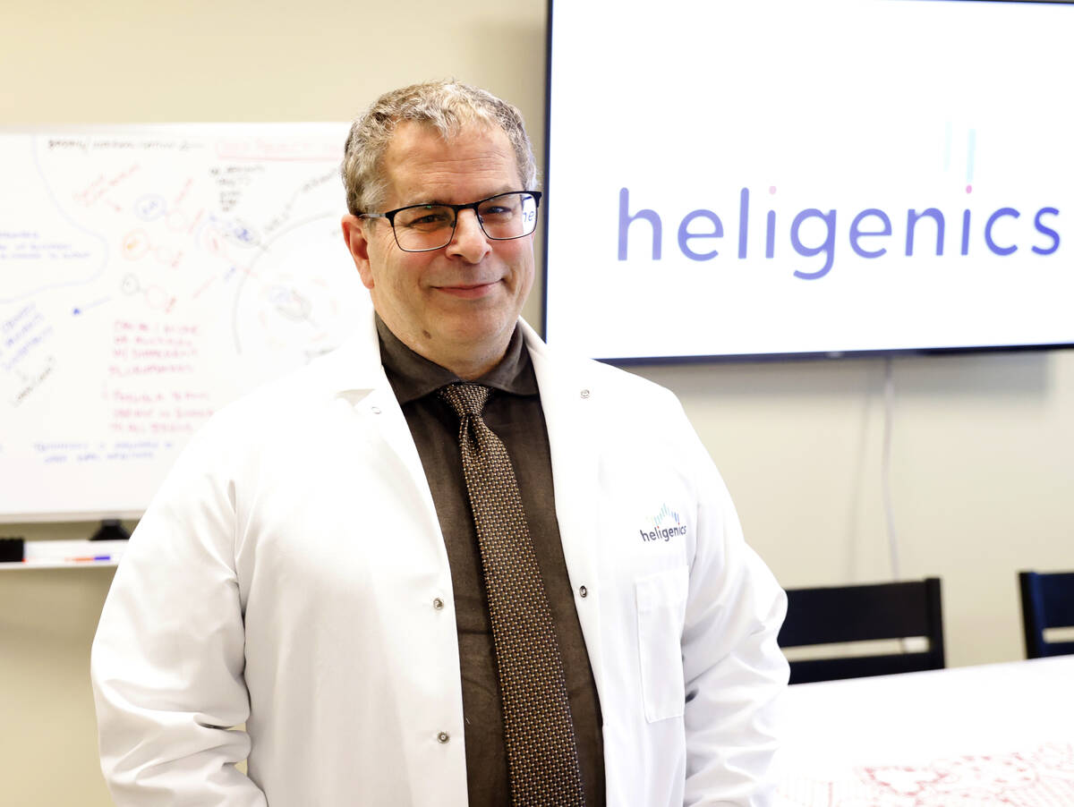 Dr. Martin Schiller, the founder of Heligenics, poses for a photo, at Heligenics' lab, on Monda ...