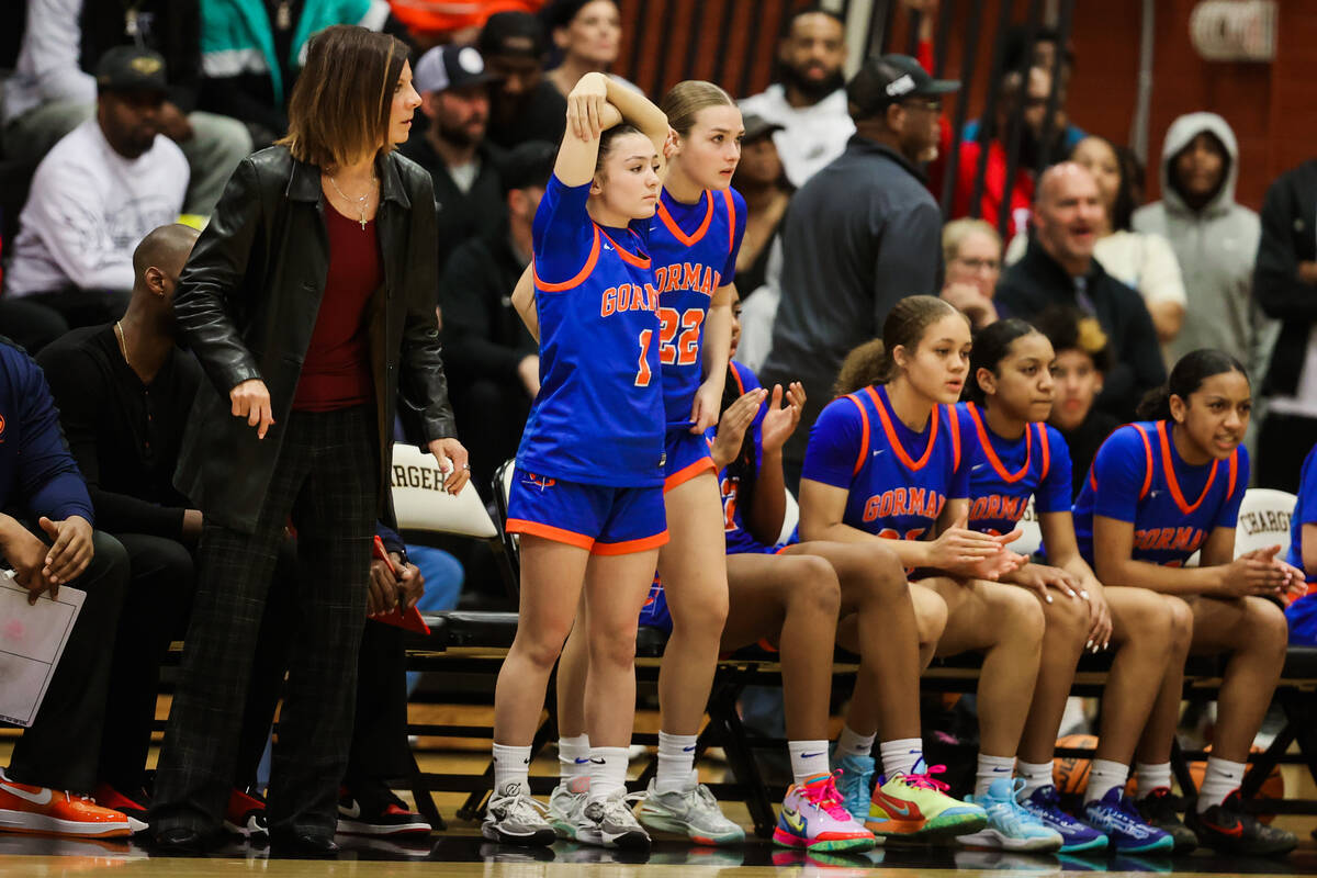 Bishop Gorman players react to Democracy Prep making up a deficit in the last few minutes of re ...