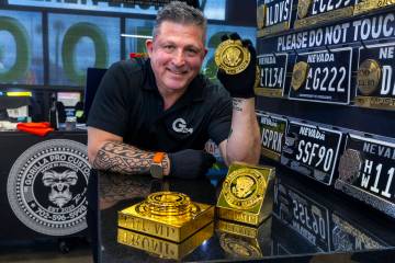 Owner Johneric Stensrud with Gorilla Pro Customs has created and delivered sets of 24k gold cus ...