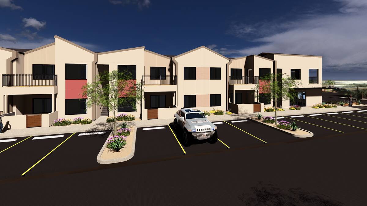 Renderings for the new Mixed-use Microbusiness Park located at 620 W. Lake Mead Blvd. The micro ...