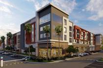 An exterior rendering of Otonomus Hotel. The 303-unit hotel and apartment complex is expected t ...