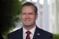 National Security Advisor Mike Waltz speaks during a television interview at the White House, T ...