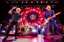 The Who perform at Wembley Stadium in Wembley, England as part of The Who's Moving On Tour in J ...