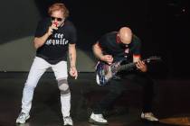Sammy Hagar, left, performs with Joe Satriani during the “Sammy Hagar: The Best of All W ...