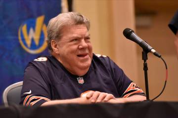 George Wendt participates during a Q&A panel on day two at Wizard World at the Donald E Ste ...