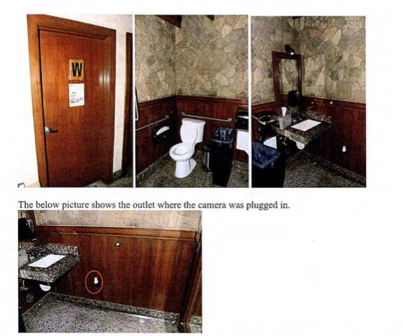 These images from an arrest report provided by the Las Vegas Metropolitan Police Department sho ...