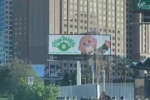 A billboard advertising the Cabbage Patch Kids dolls is seen in Las Vegas on Sunday, May 25, 20 ...