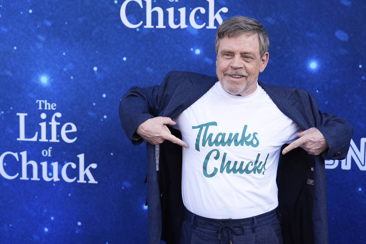 Mark Hamill poses for a photo at the premiere of "The Life of Chuck" last week at Hol ...