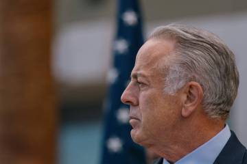 Nevada Governor Joe Lombardo on Tuesday, April 1, 2025 in Henderson, NV. (Liv Paggiarino/Las Ve ...