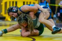 Centennial’s Tylene Tran dominates Virgin Valley’s Raylynn Woods during their 110 ...