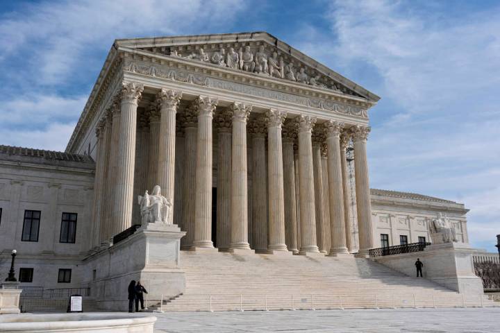 FILE - The Supreme Court is seen on Capitol Hill in Washington, Dec. 17, 2024. (AP Photo/J. Sco ...