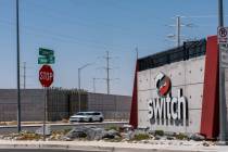 An existing Switch facility sits across the street from the construction site of a new project ...